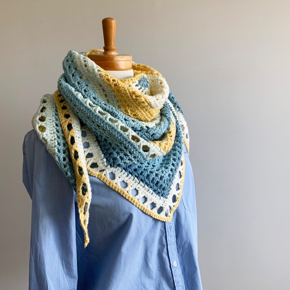 Triangle Crochet Scarf / Handmade Scarf